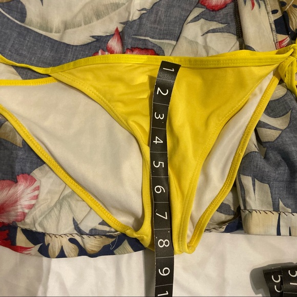 Little Yellow String Triangle Bikini Set - Picture 4 of 6